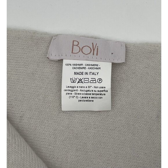 Mens Women’s Italy Cashmere Winter Knitted Scarf Solid White Ivory Designer Lux - Picture 3 of 3